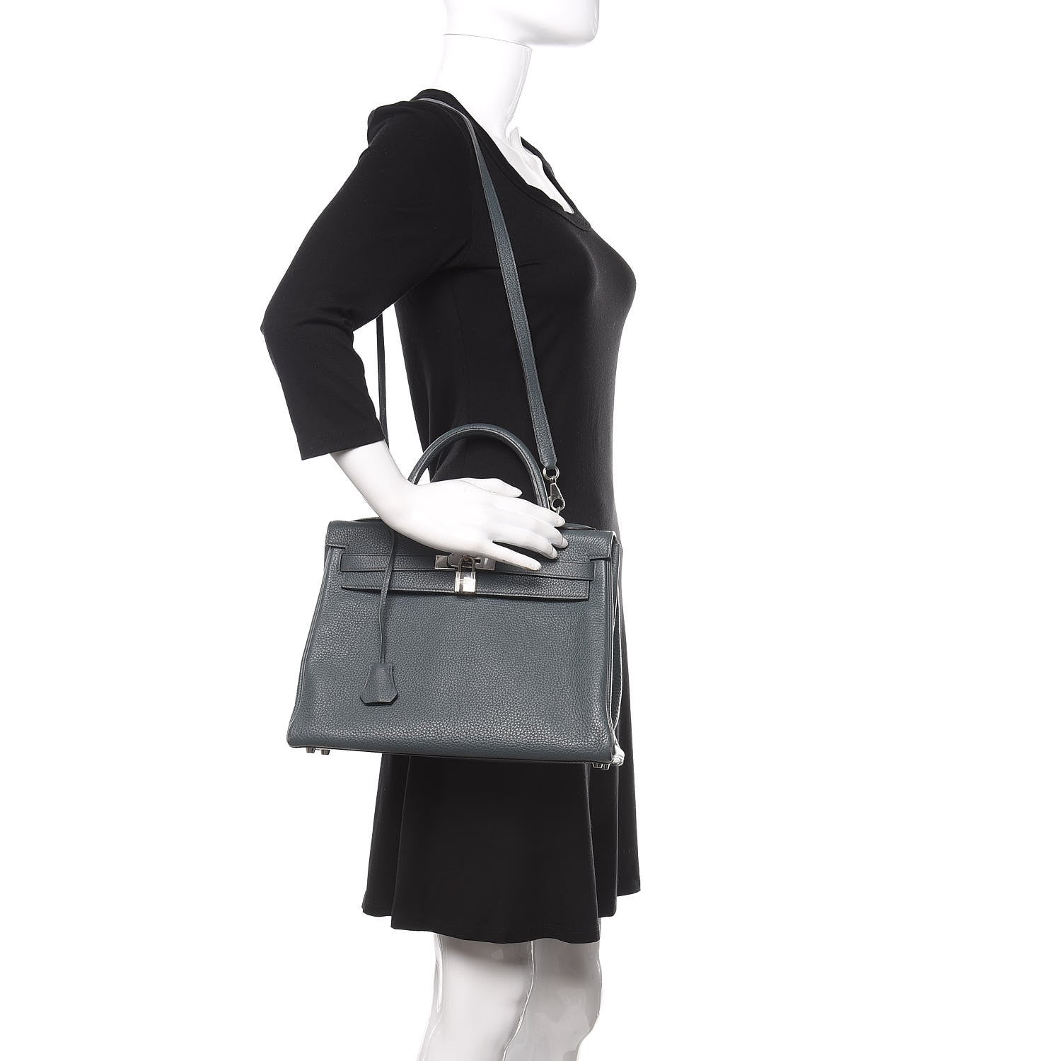 Hermes Togo Kelly Retourne 32 Bleu Orage 2 of 14