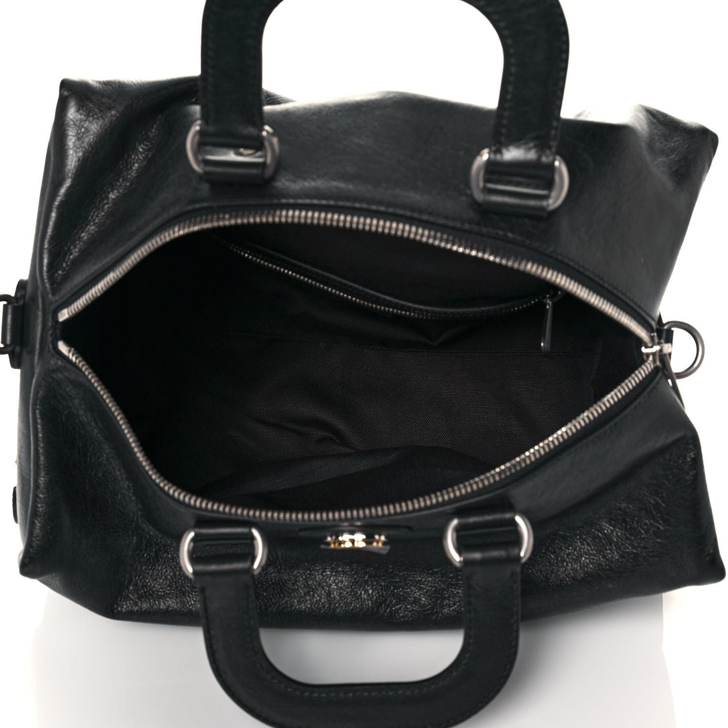 Fluffy Calfskin Morpheus Convertible Backpack Black
