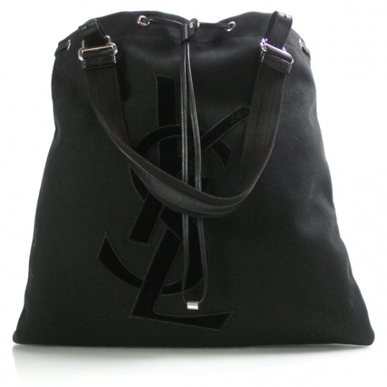 Saint Laurent Canvas Kahala Sac Black 1 of 10