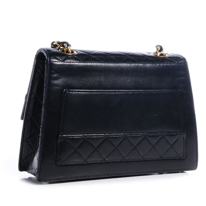 Chanel Lambskin Quilted Shoulder Flap Bag Black 3 of 10