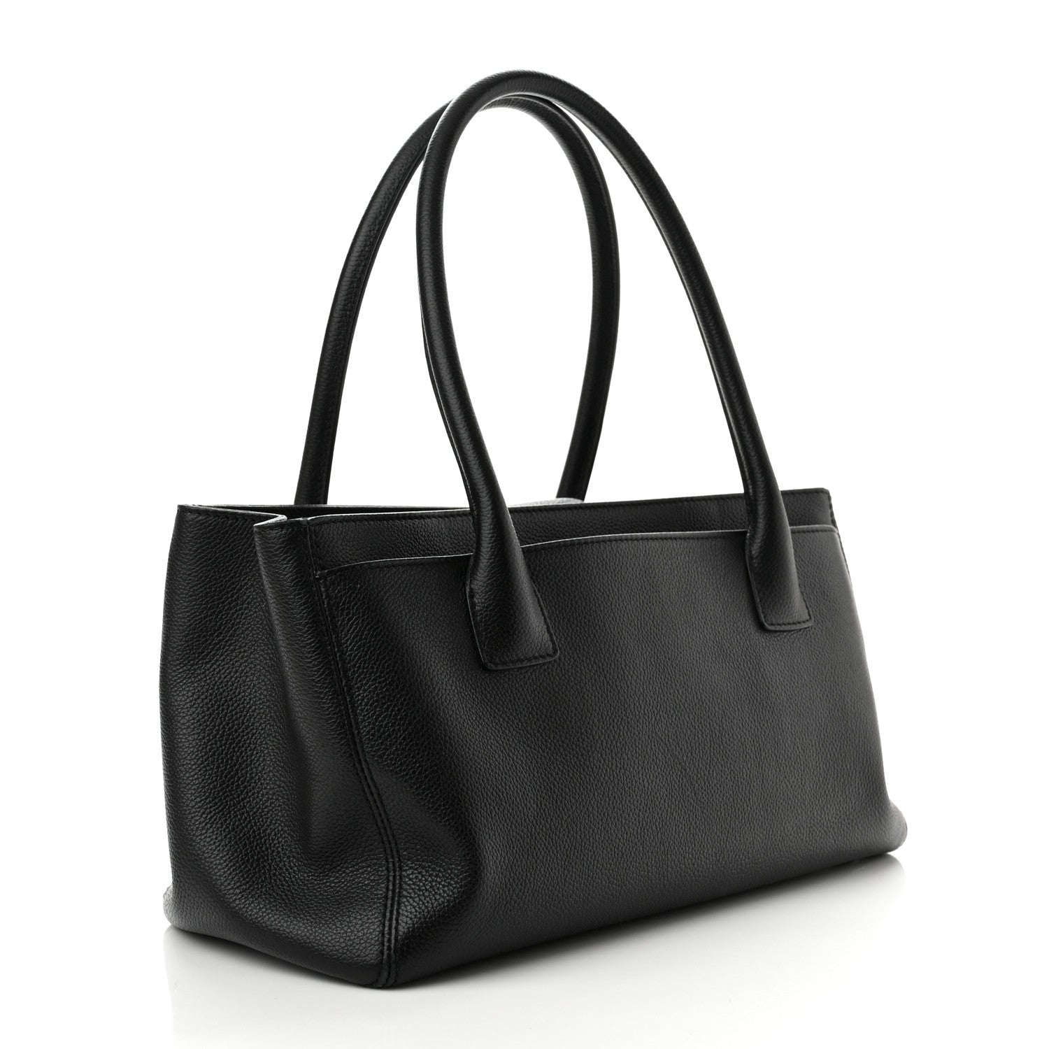 Chanel Calfskin Small Cerf Executive Shopper Tote Black 3 of 10