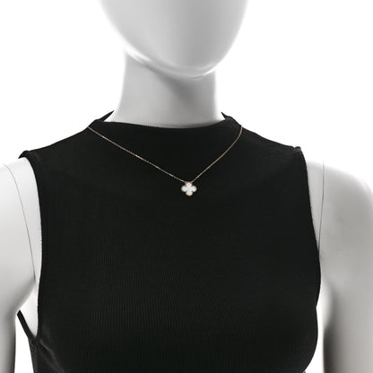 Van Cleef & Arpels 18K Yellow Gold Mother of Pearl Vintage Alhambra Pendant Necklace 2 of 6