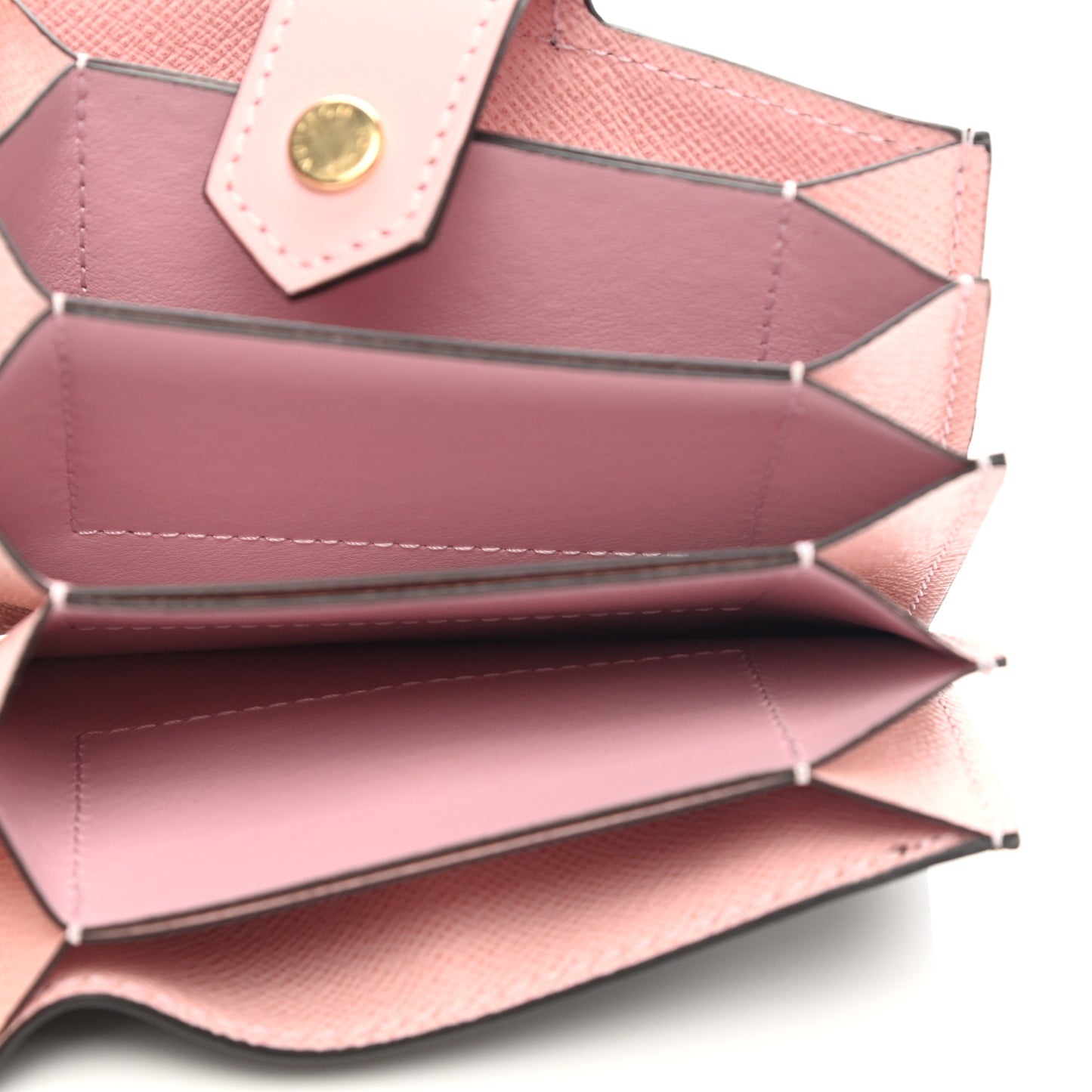 Monogram Gusset Card Holder Rose Ballerine