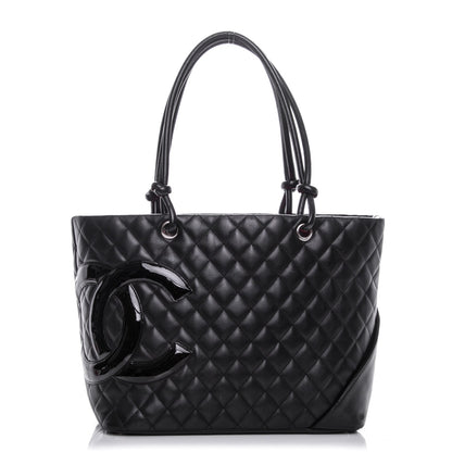 Chanel Calfskin Quilted Large Cambon Tote Black 1 of 7