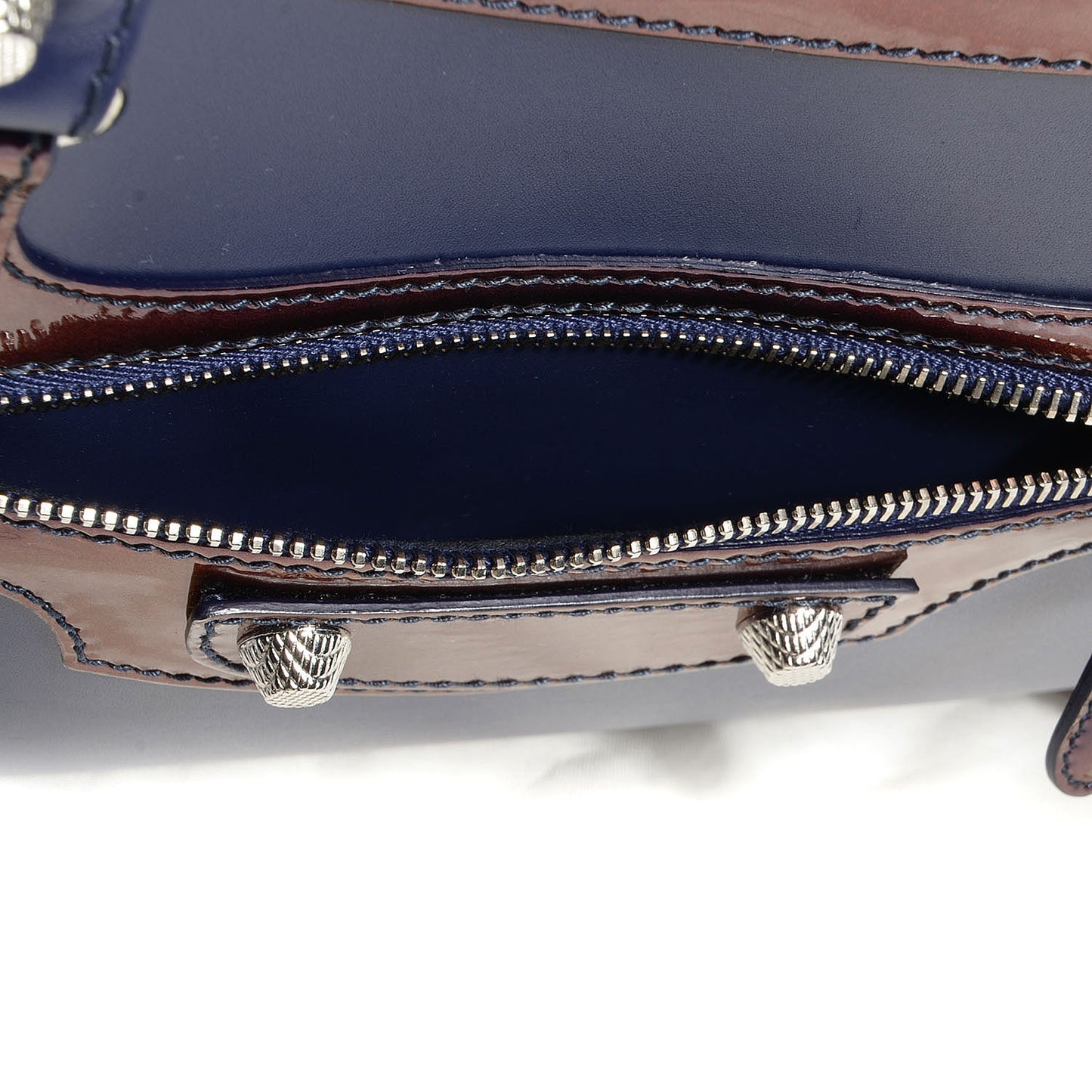 Smooth Calfskin Metallic Patent Giant 12 Silver Hardware City Ultraviolet