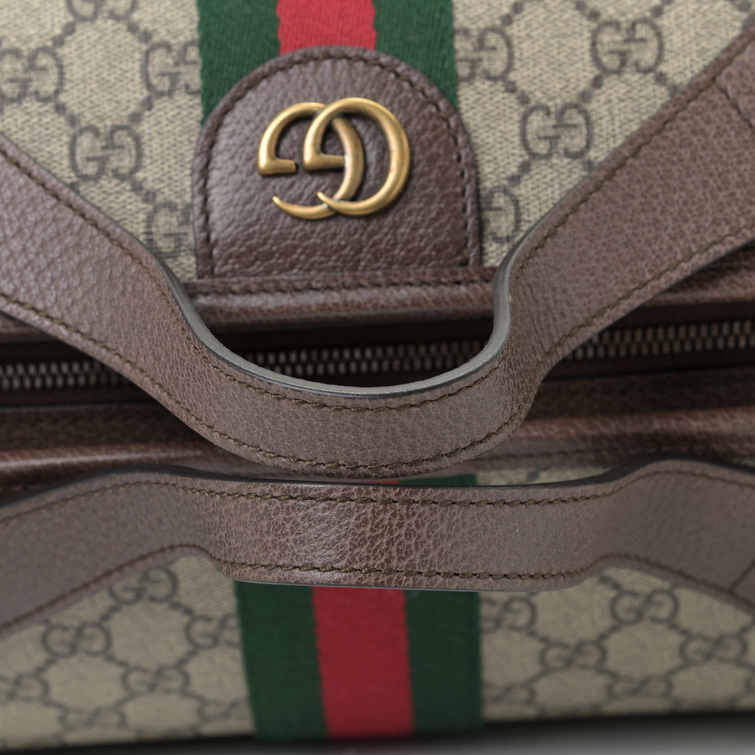 Gucci GG Supreme Monogram Web Ophidia Duffle Bag Beige New Acero 10 of 12
