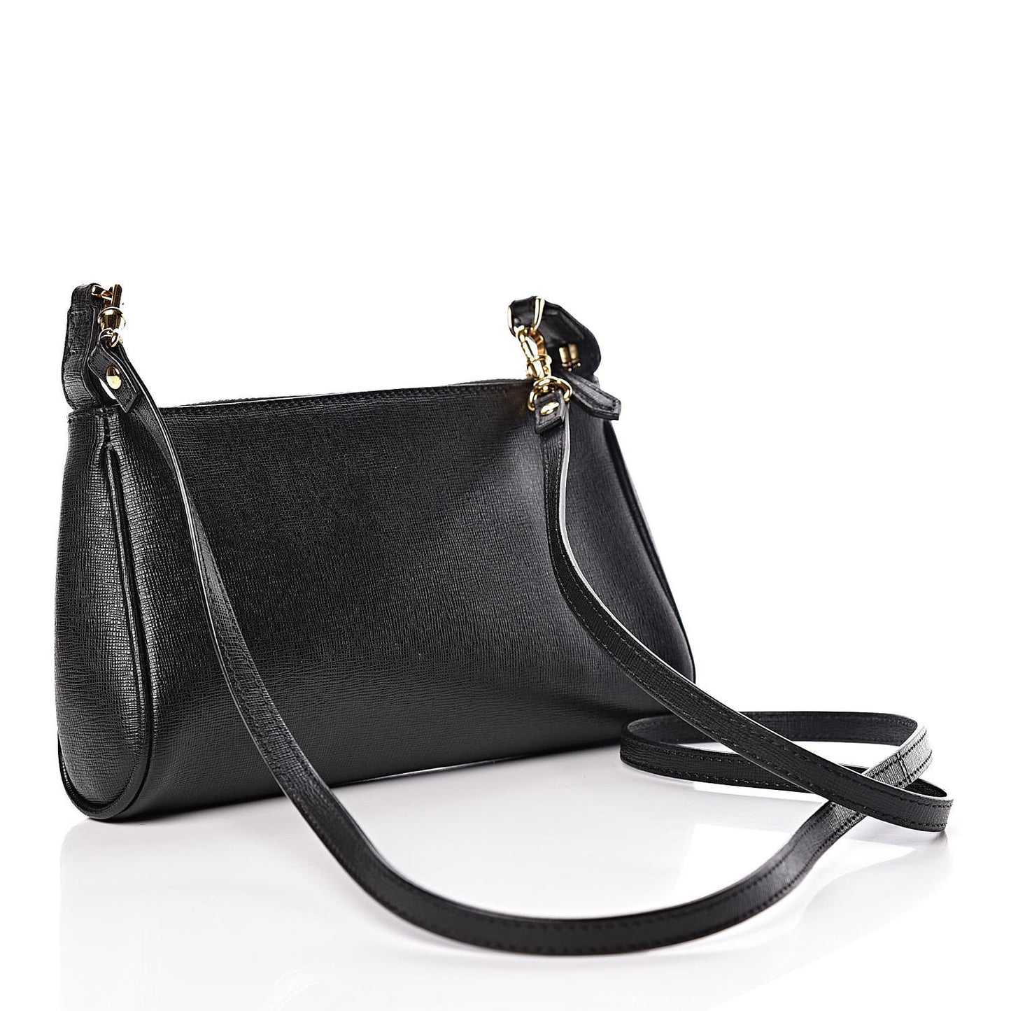 Vitello Elite Mini Pouch Crossbody Black