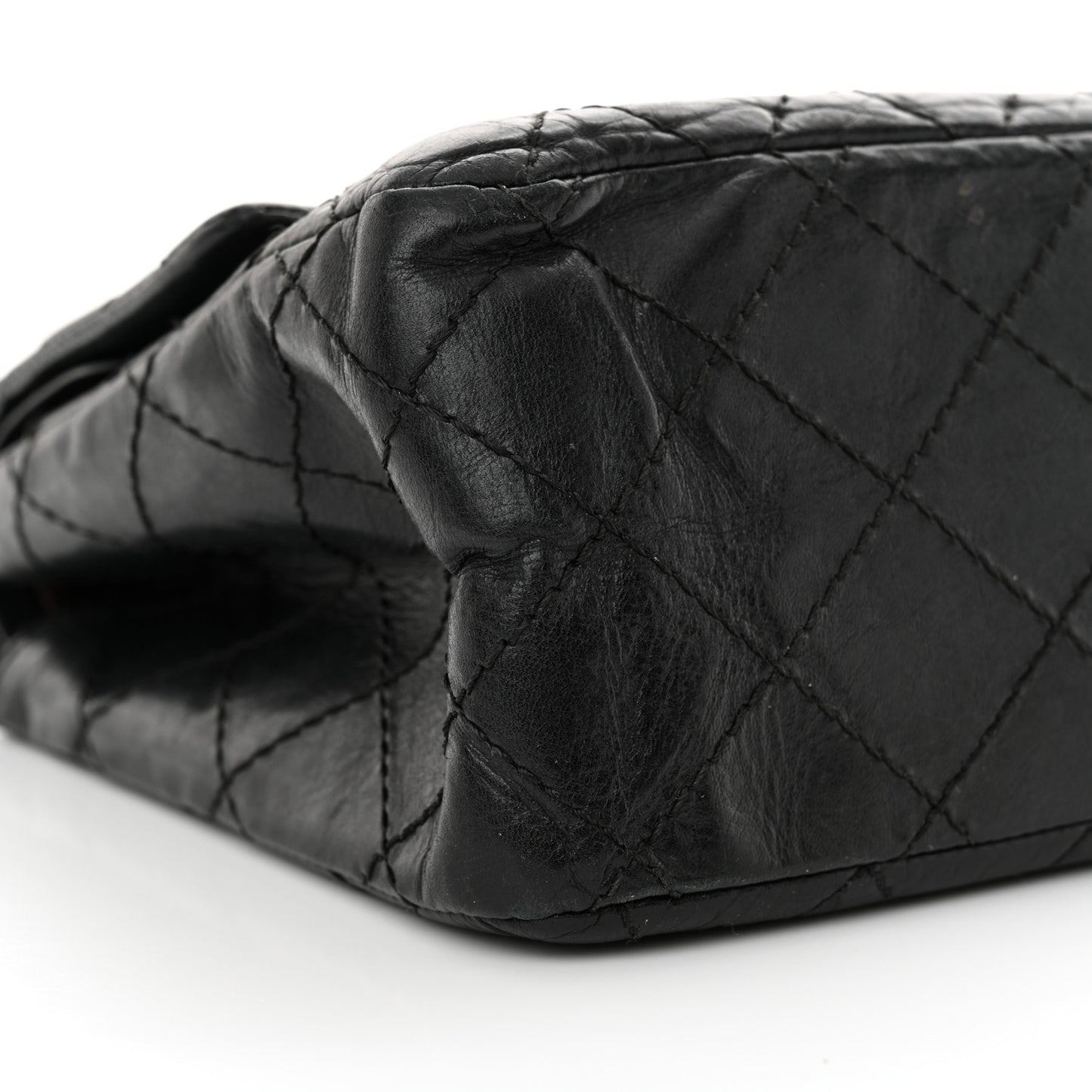Aged Calfskin Quilted 2.55 Reissue 226 Flap Black
