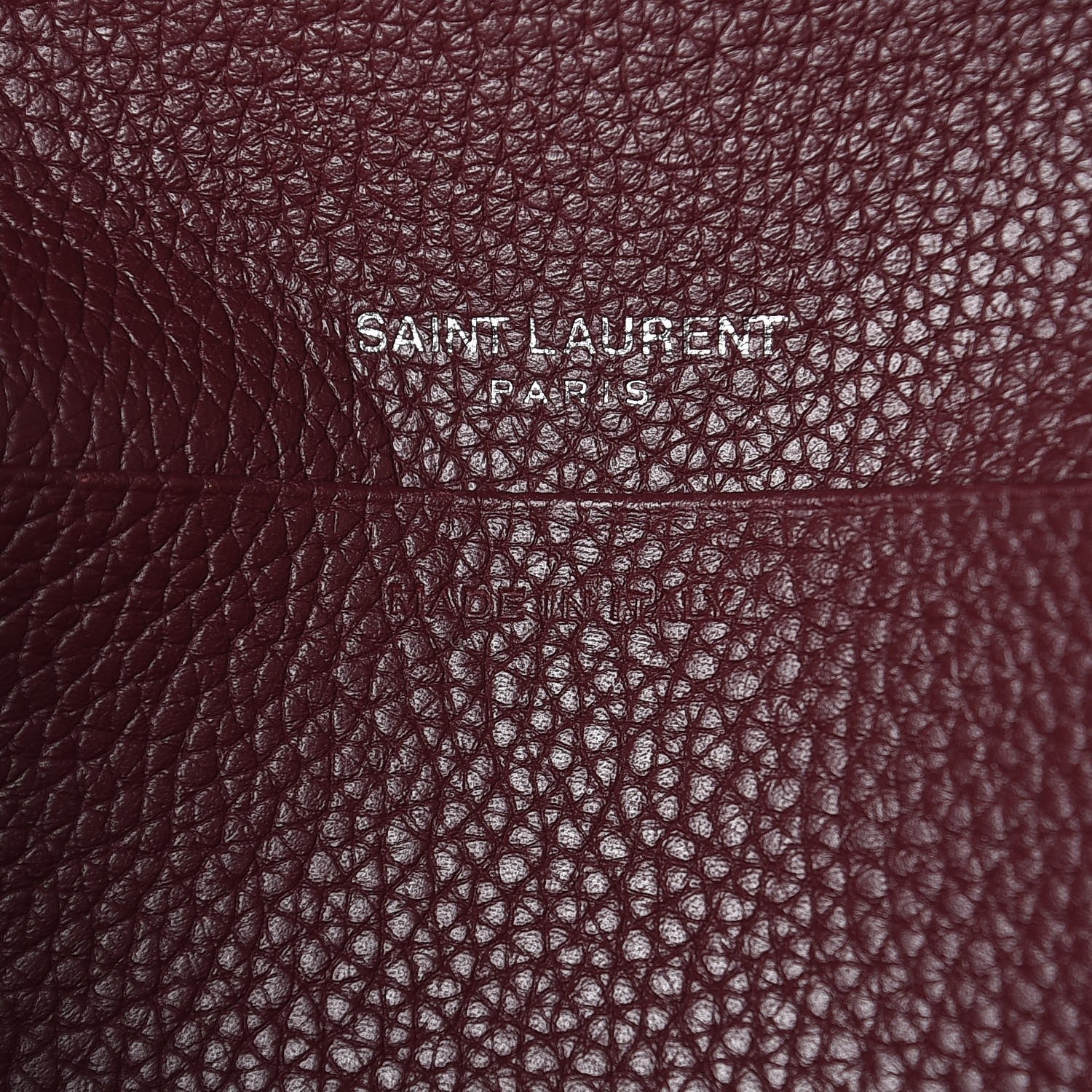 Saint Laurent Grained Calfskin Sac De Jour Souple Thin Wallet Rouge Legion 8 of 9