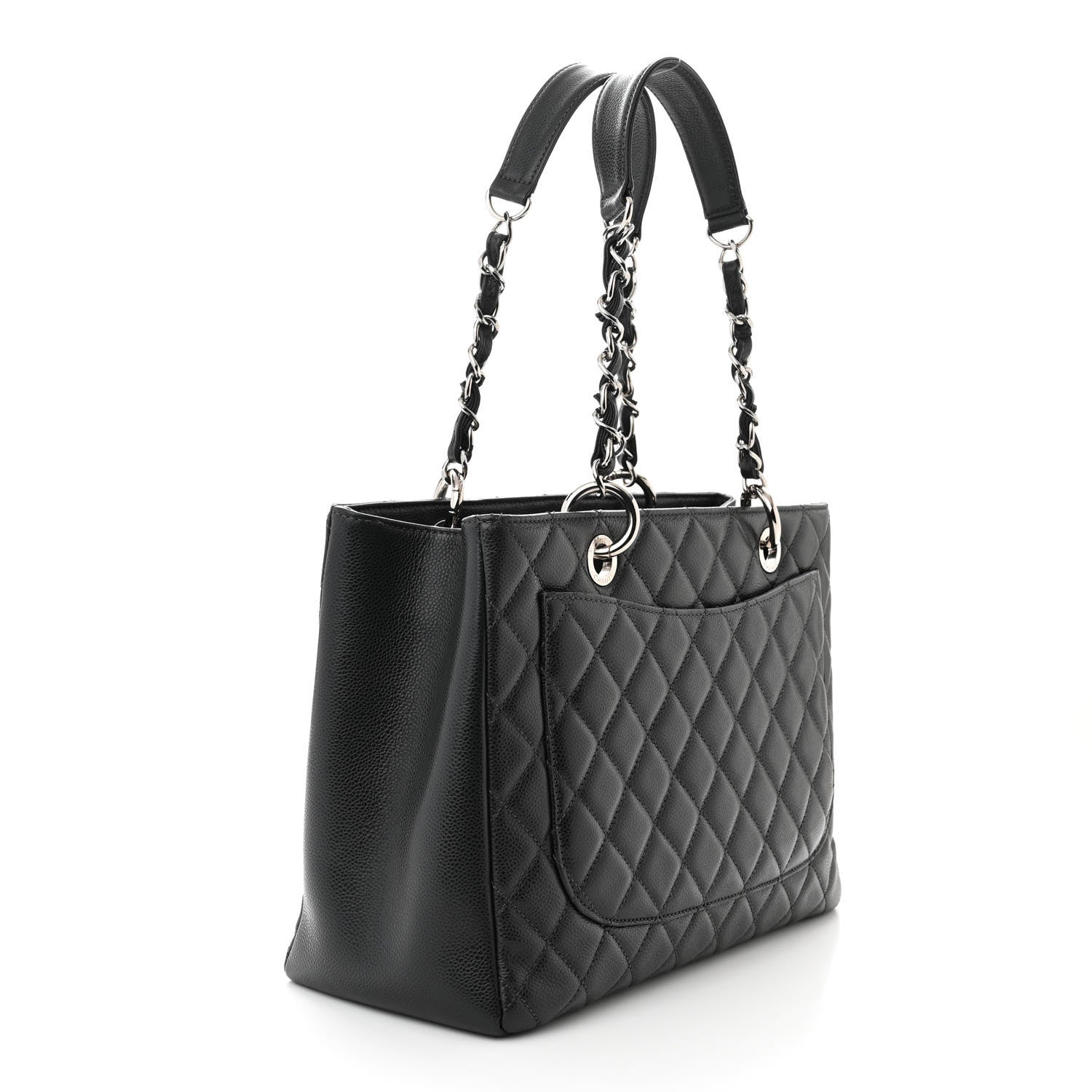 Chanel Caviar Quilted Grand Shopping Tote GST Dark Grey 3 of 11