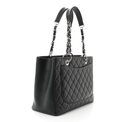 Chanel Caviar Quilted Grand Shopping Tote GST Dark Grey 3 of 11