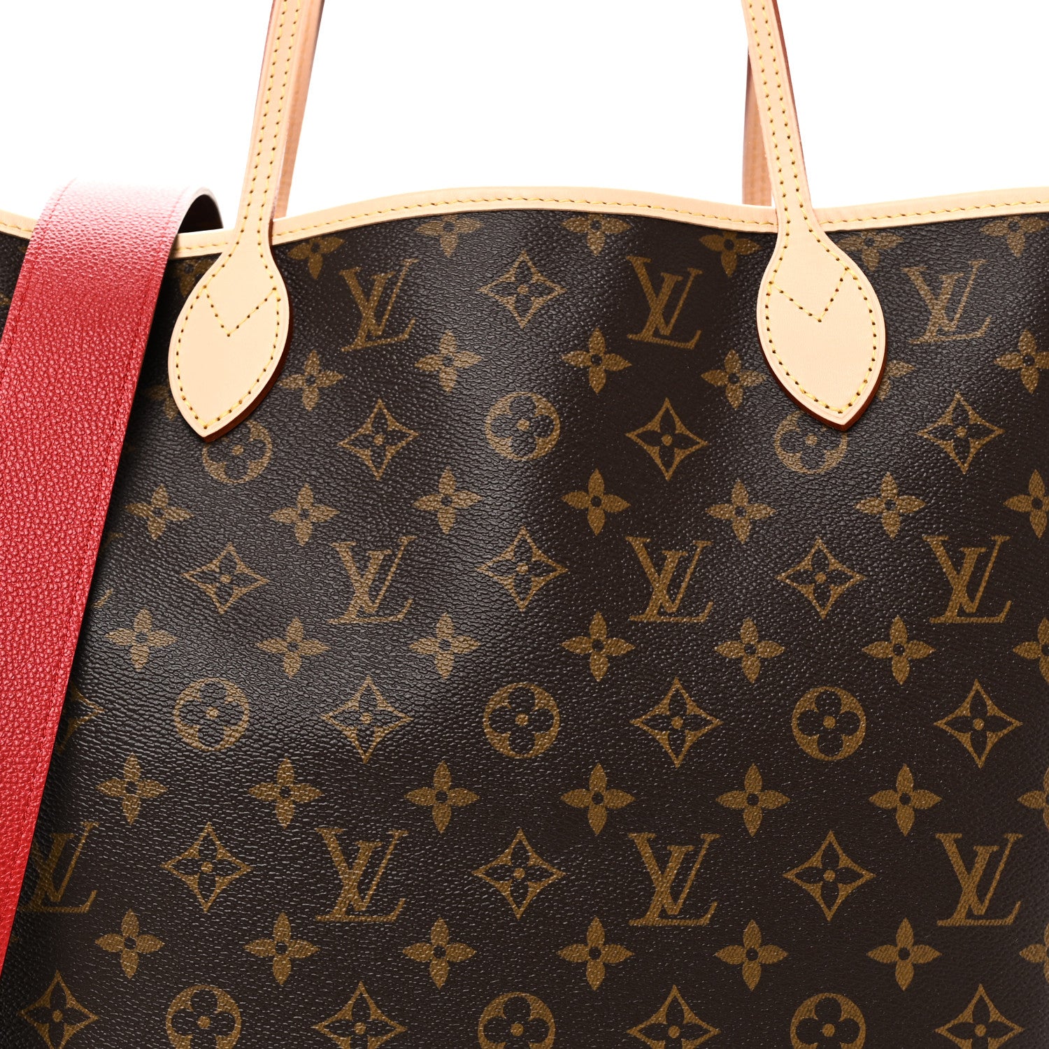 Louis Vuitton Monogram Inside Out Neverfull Bandouliere MM Rouge Sari 7 of 10