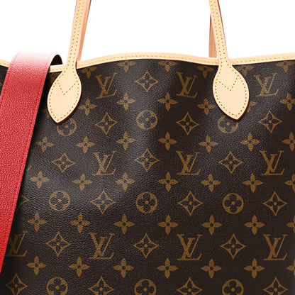 Louis Vuitton Monogram Inside Out Neverfull Bandouliere MM Rouge Sari 7 of 10