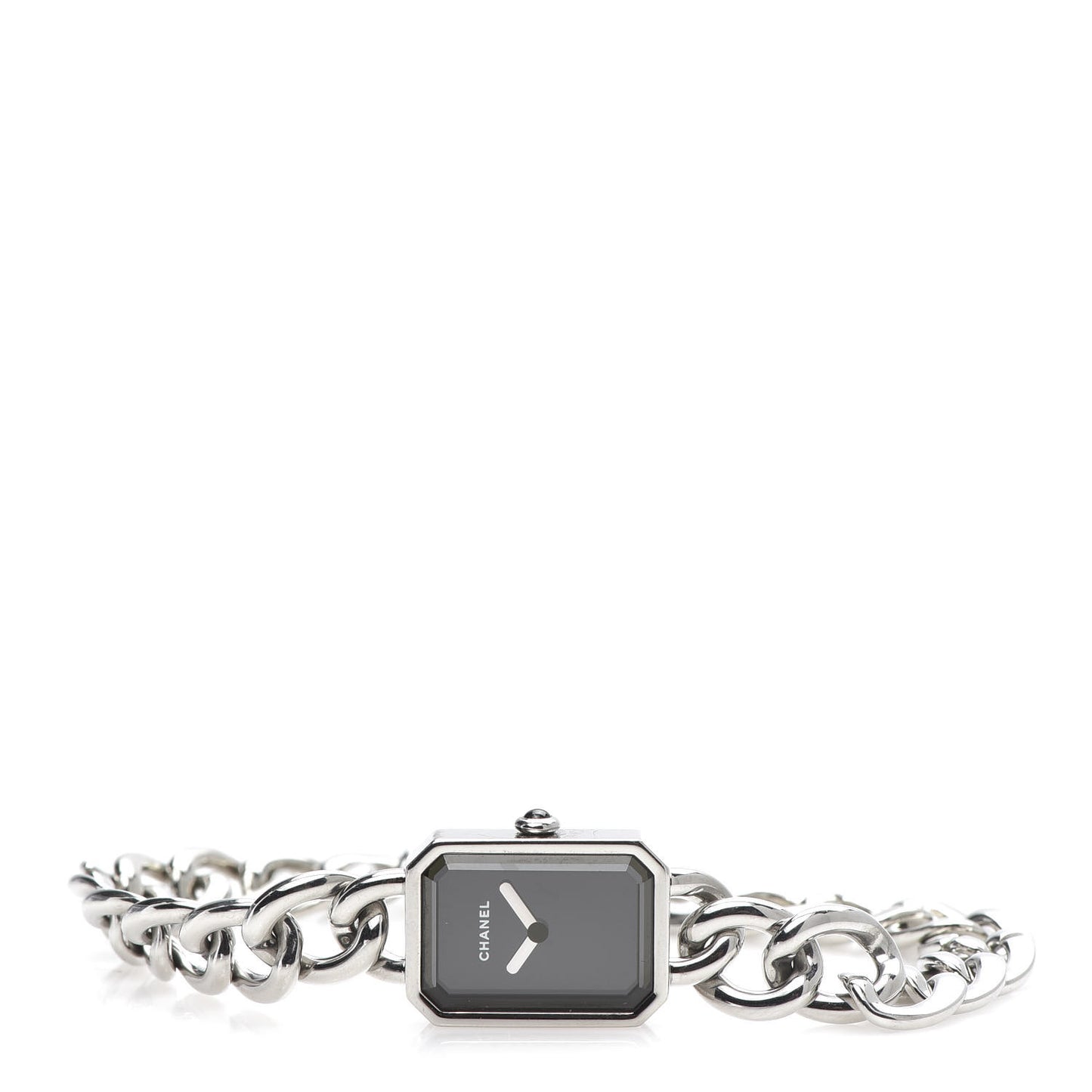 Stainless Steel 20mm Chain Premiere Quartz Watch Black L
