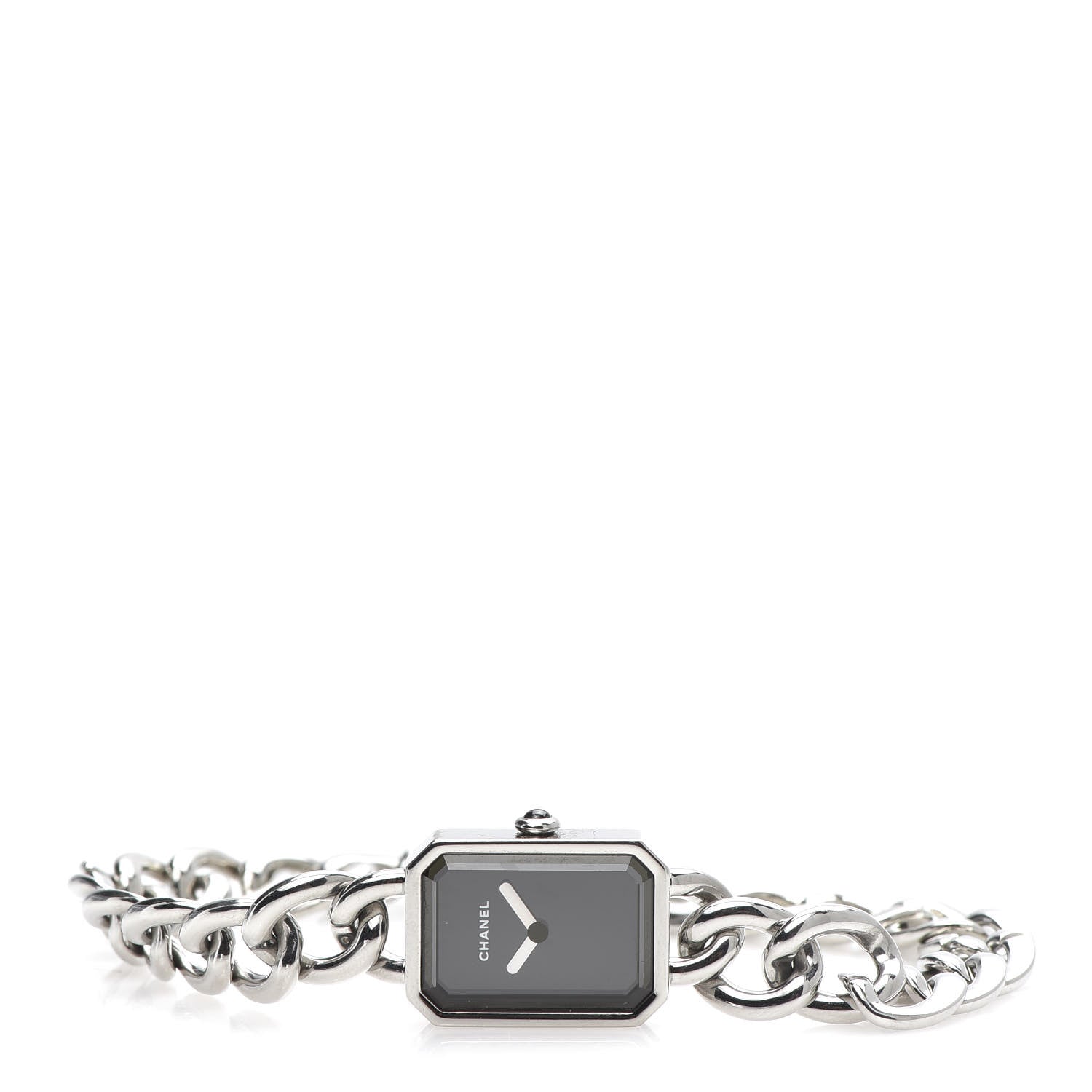 Chanel Stainless Steel 20mm Chain Premiere Quartz Watch Black L 3 of 8