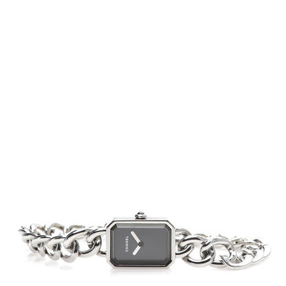 Chanel Stainless Steel 20mm Chain Premiere Quartz Watch Black L 3 of 8