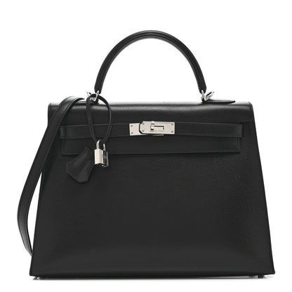 Hermes Courchevel Kelly Sellier 32 Black 1 of 10