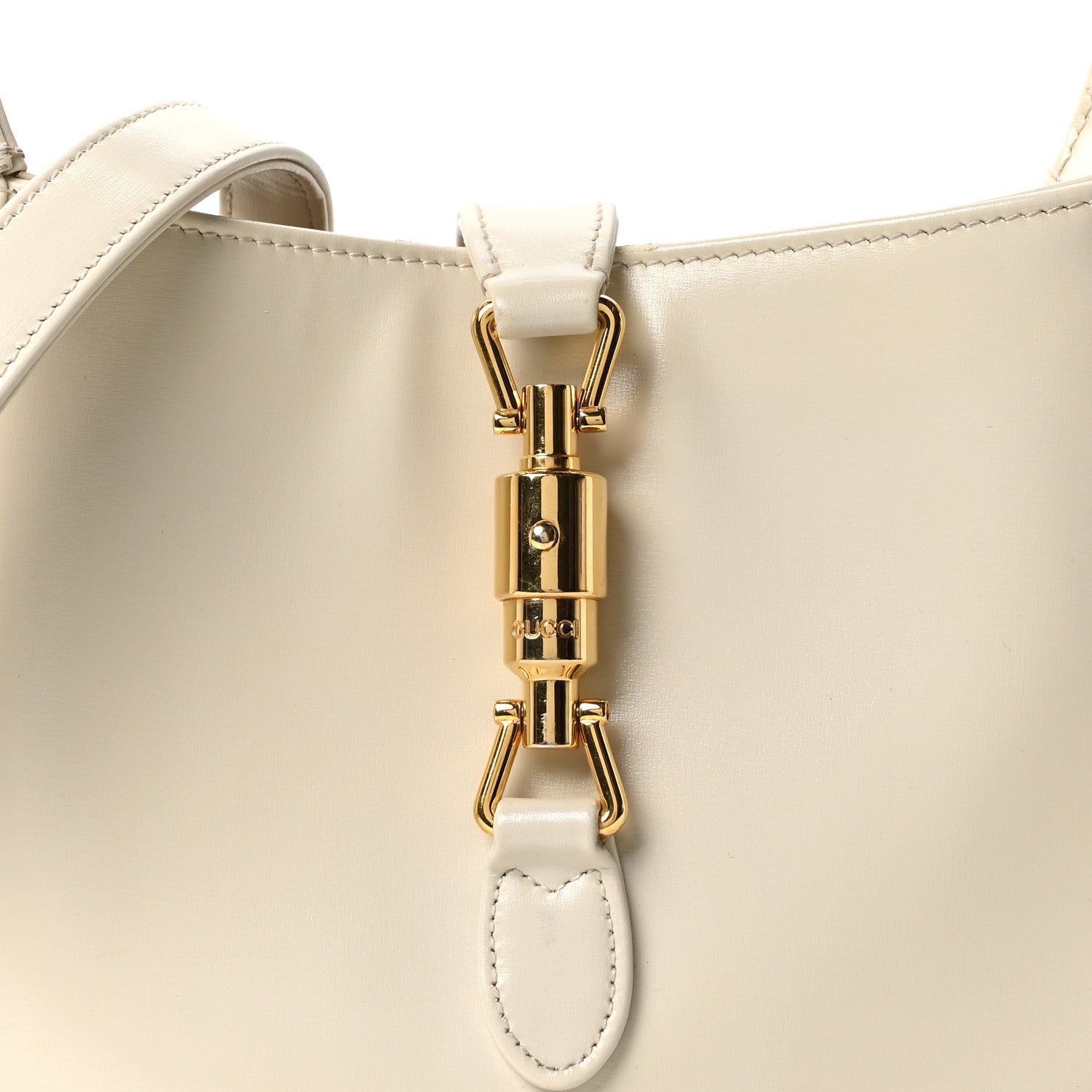 Gucci Boarded Dyana Lux Calfskin Small Jackie 1961 Hobo Mystic White 8 of 10