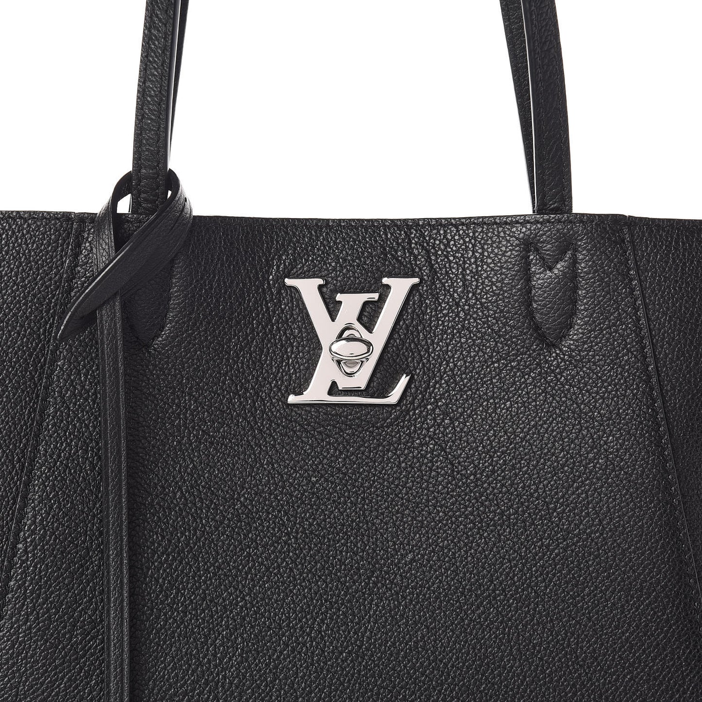 Calfskin Lockme Cabas Black