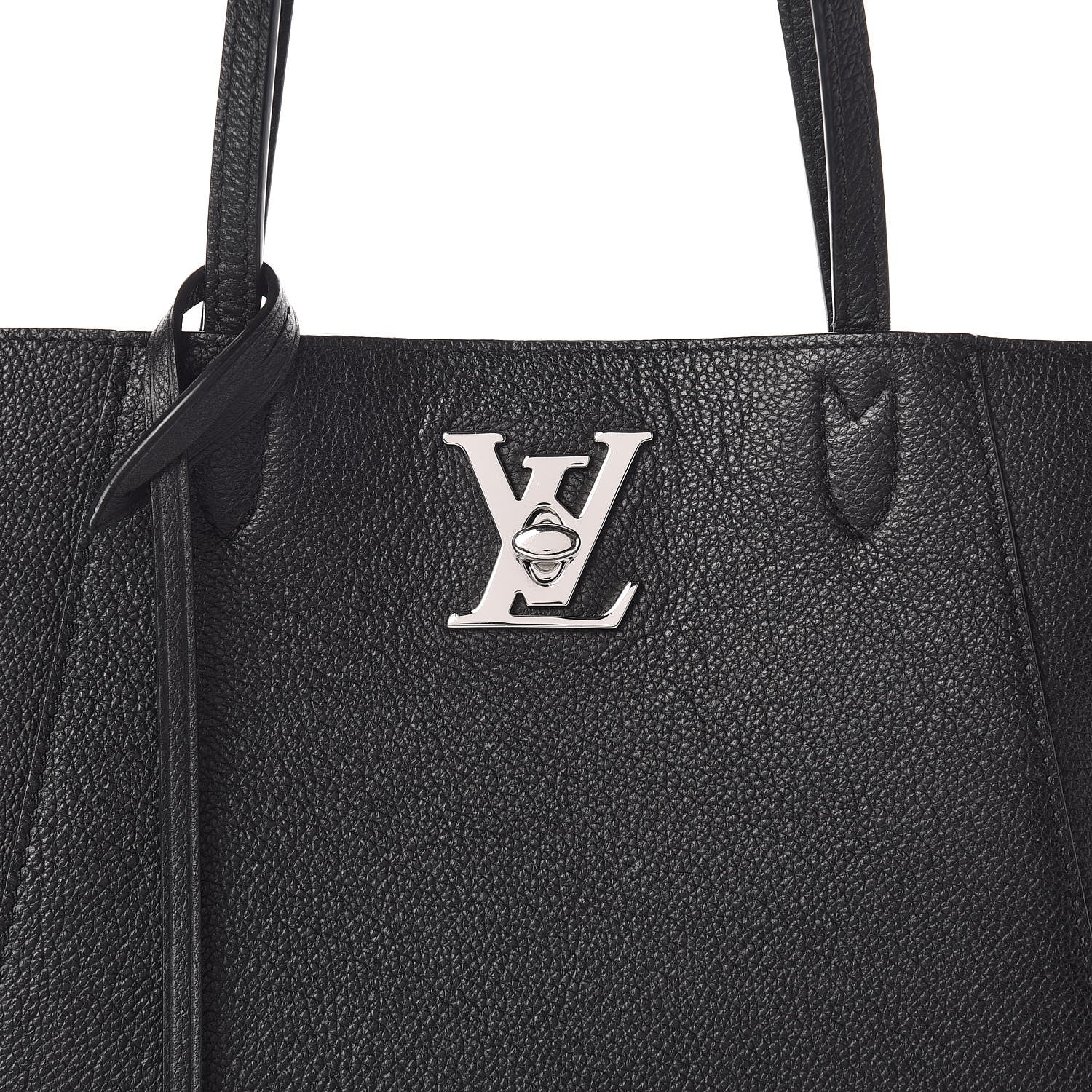 Louis Vuitton Calfskin Lockme Cabas Black 9 of 13