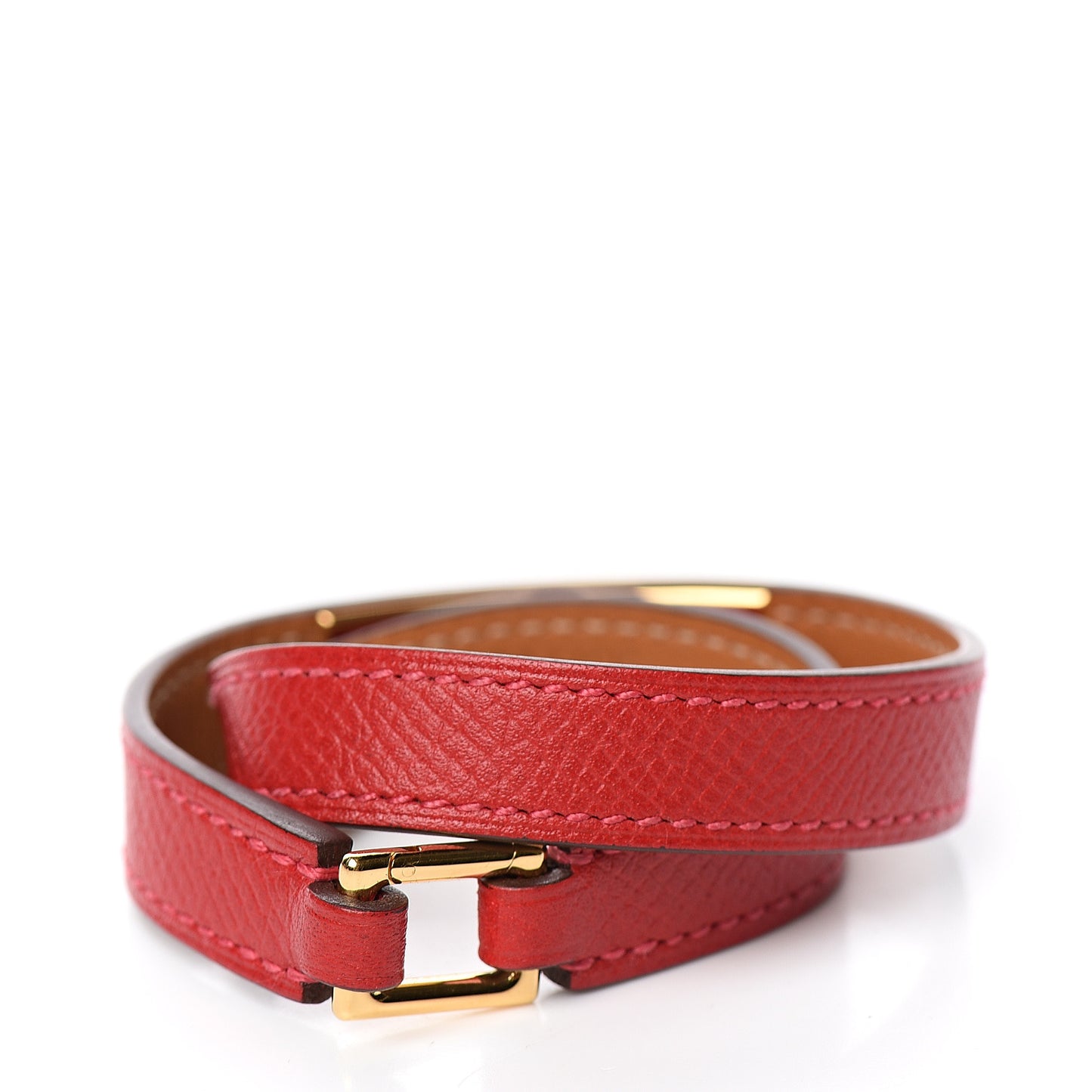 Epsom Rivale Double Tour Bracelet XS Rouge Casaque