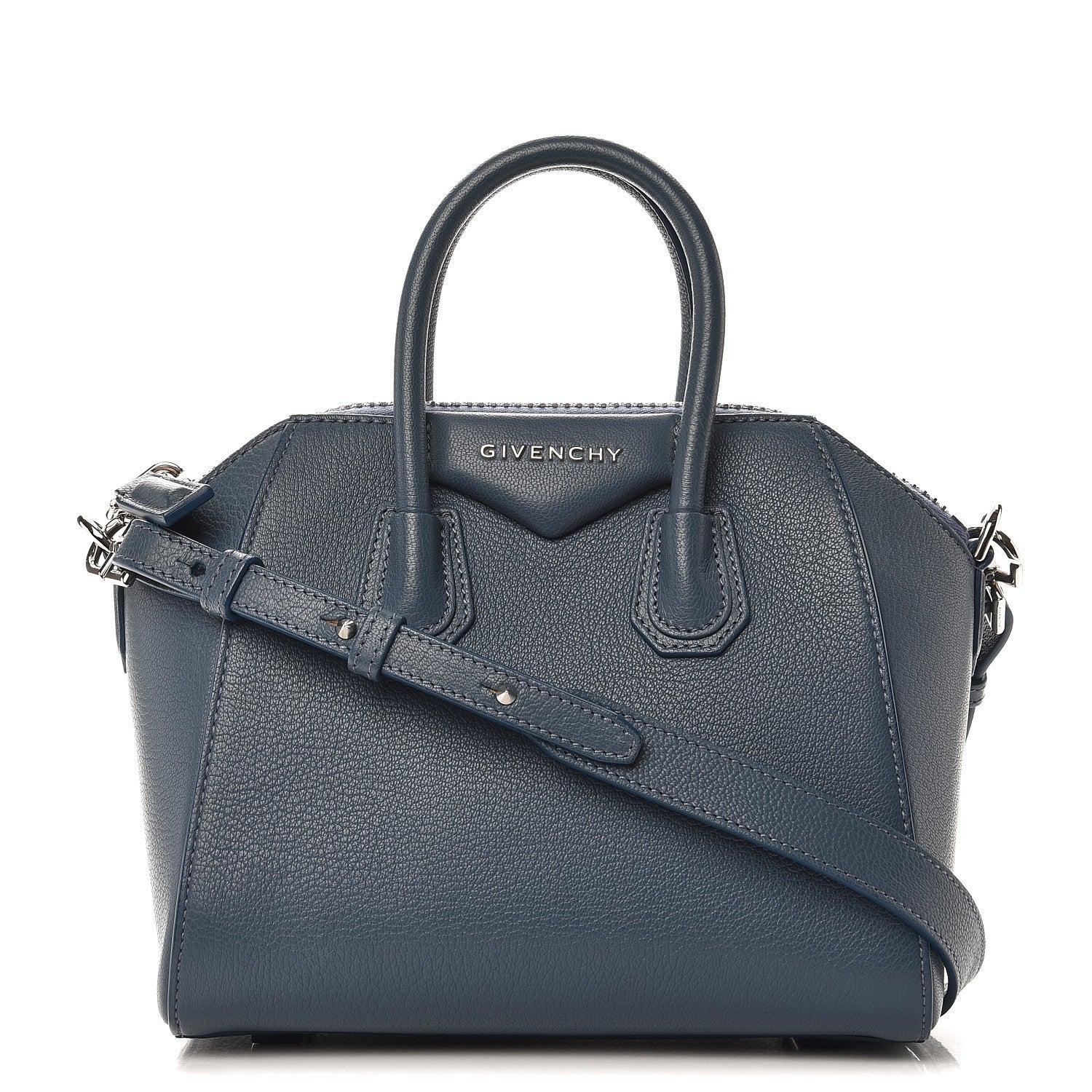 Givenchy Sugar Goatskin Mini Antigona Mineral Blue 1 of 9
