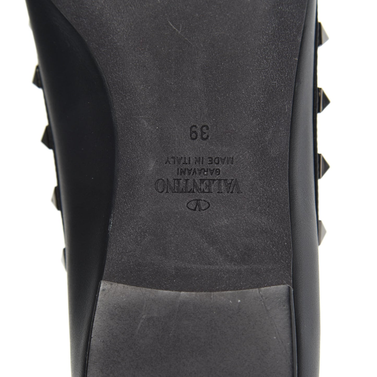 Nappa Rockstud Ballerina Flats 39 Black