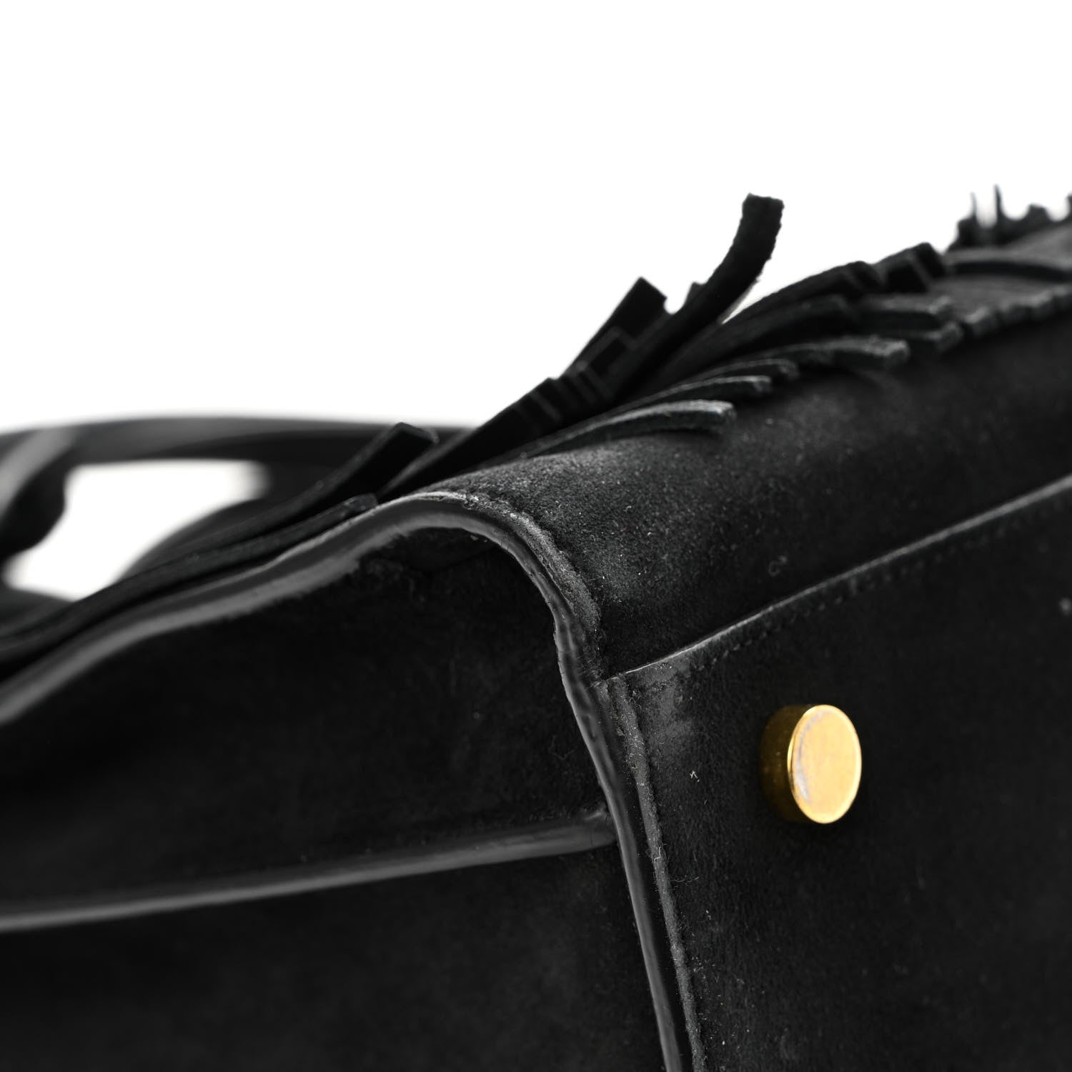 Saint Laurent Suede Fringe Small Sac De Jour Black 9 of 21