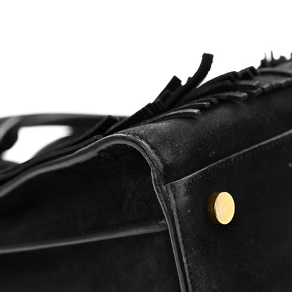 Saint Laurent Suede Fringe Small Sac De Jour Black 9 of 21