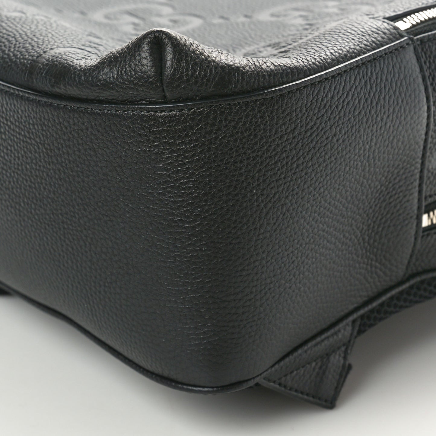 Calfskin Jumbo GG Embossed Large Backpack Black