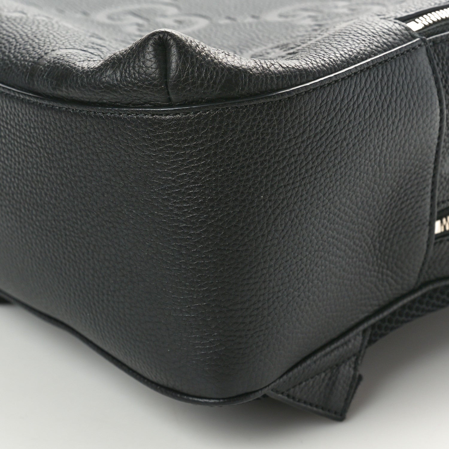 Gucci Calfskin Jumbo GG Embossed Large Backpack Black 10 of 10