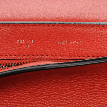 Celine Drummed Calfskin Suede Medium Trapeze Vermillion 5 of 6
