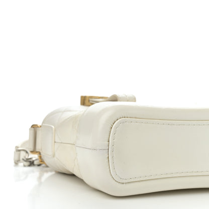 Chanel Aged Calfskin Quilted Small Gabrielle Hobo White 9 of 10