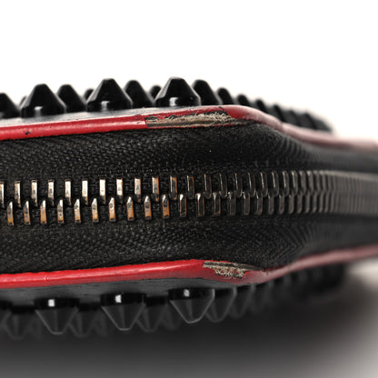 Christian Louboutin Calfskin Panettone Spiked Zip Around Wallet Black 11 of 12