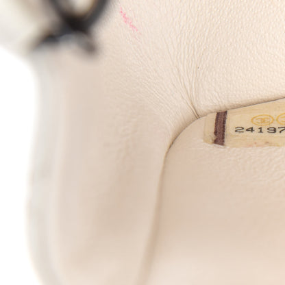 Chanel Crumpled Calfskin Quilted Mini Rectangular Flap White 9 of 11