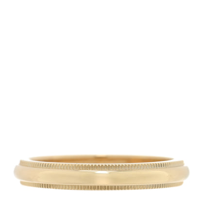 Tiffany 18K Yellow Gold 3mm Milgrain Wedding Band Ring 54 6.75 3 of 5