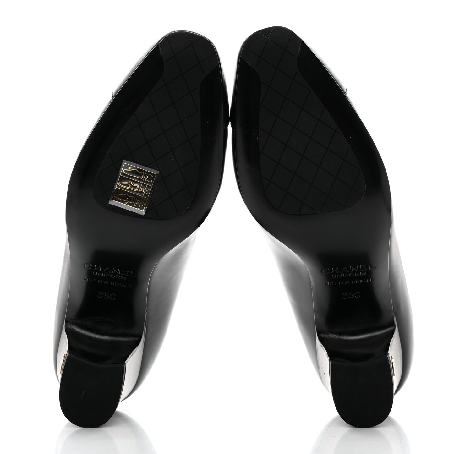 Lambskin Cap Toe CC Pumps 36 Black