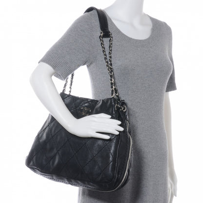 Chanel Calfskin Expandable Stitched Tote Black 2 of 7