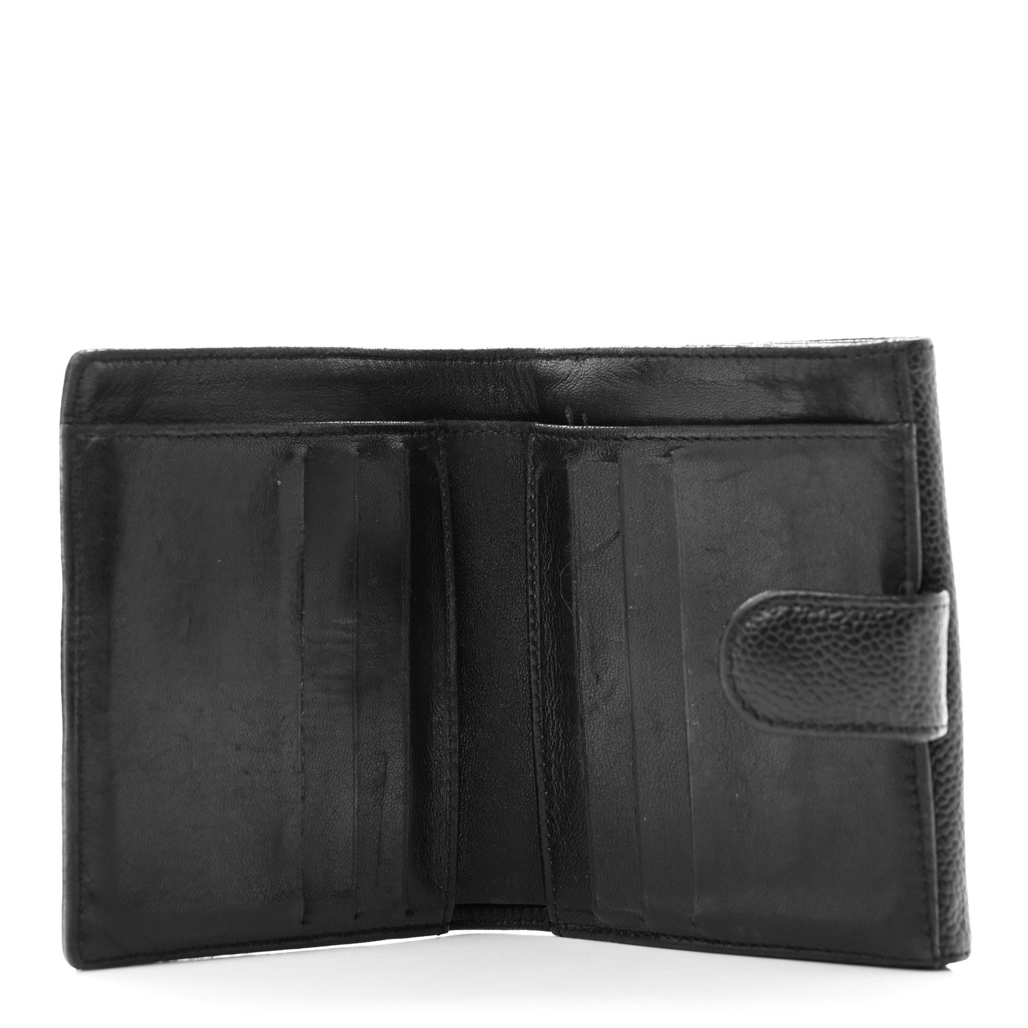 Chanel Caviar Timeless CC Compact French Wallet Black 5 of 13