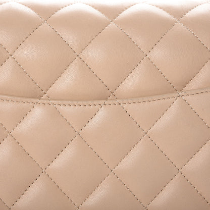Chanel Lambskin Quilted Jumbo Double Flap Beige Clair 13 of 15