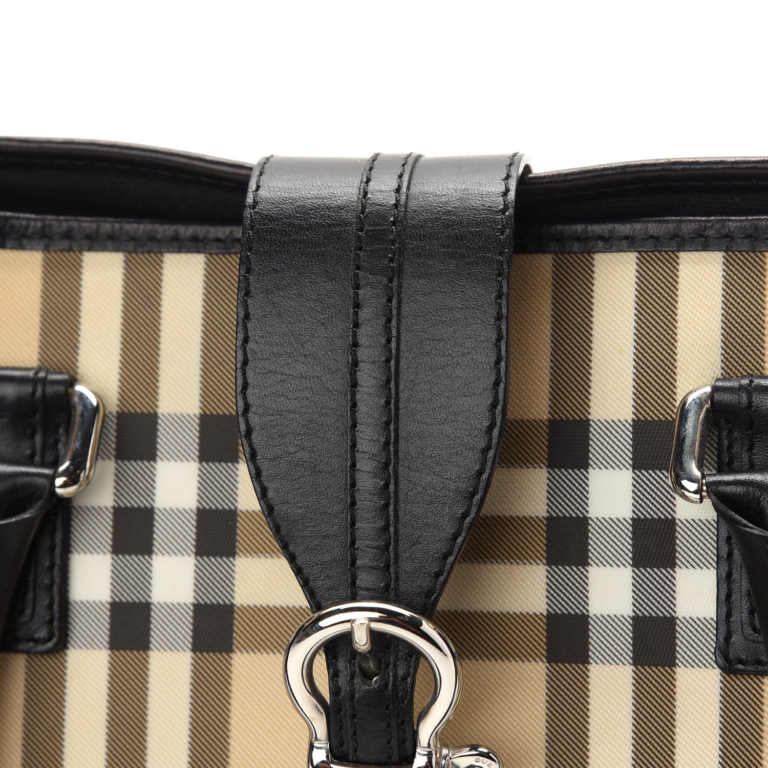 Burberry House Check Buckle Tote Black 10 of 10
