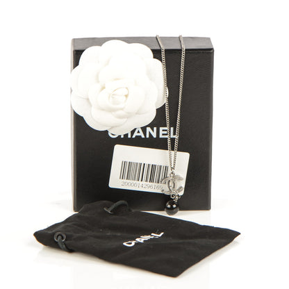 Chanel CC Bead Drop Necklace Black 4 of 5