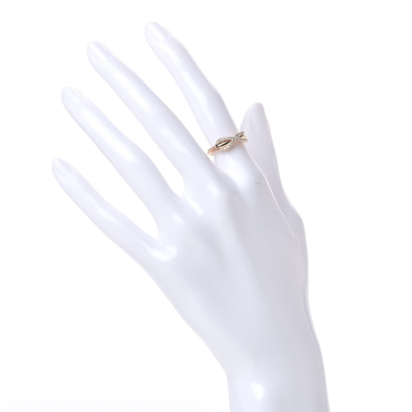 18K Rose Gold Diamond Infinity Ring 47 4.25