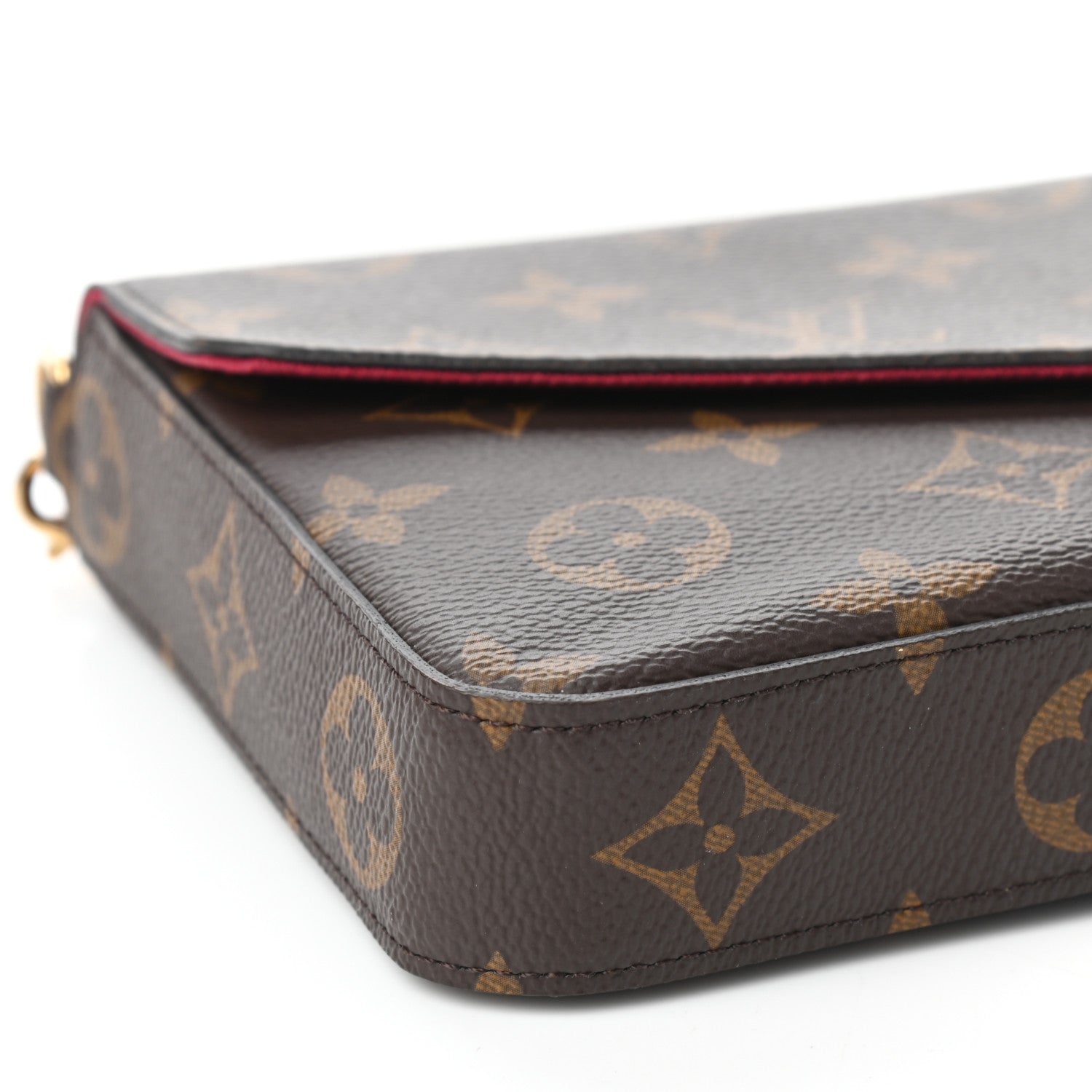 Louis Vuitton Monogram Pochette Felicie Chain Wallet Fuchsia 7 of 8