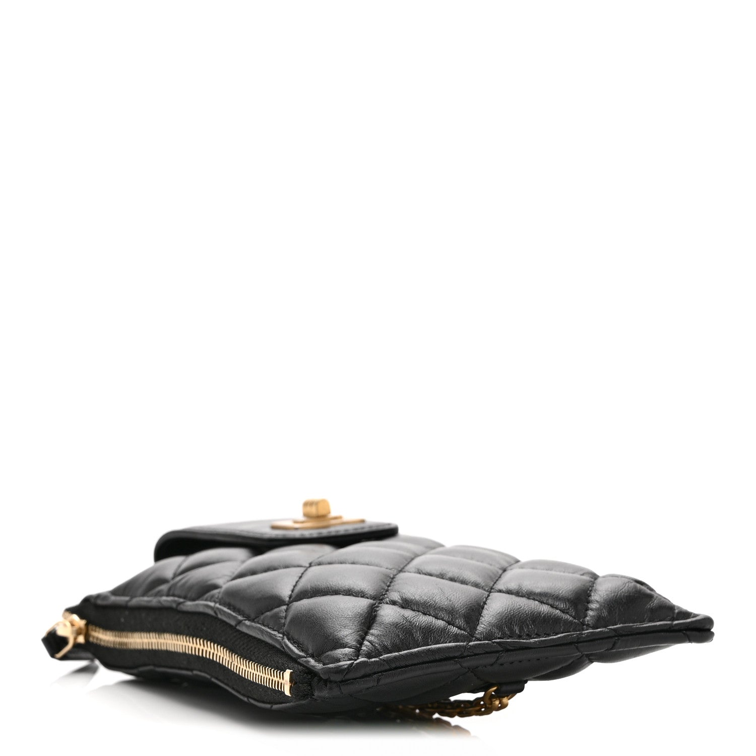 Chanel Aged Calfskin Quilted Reissue Phone Holder With Chain Bag Black 4 of 10