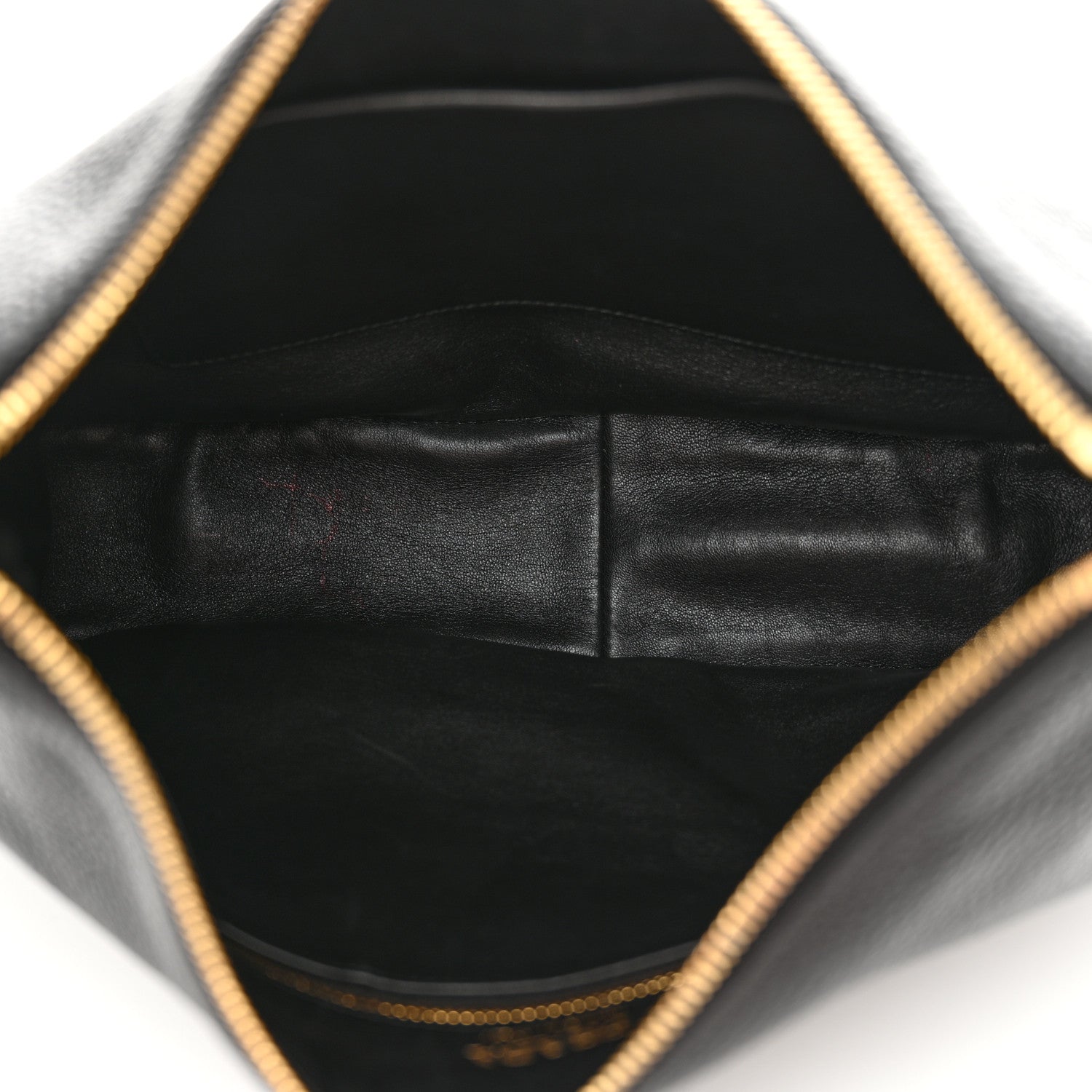 Prada Vitello Daino Soft Zippered Hobo Shoulder Bag Black 6 of 11