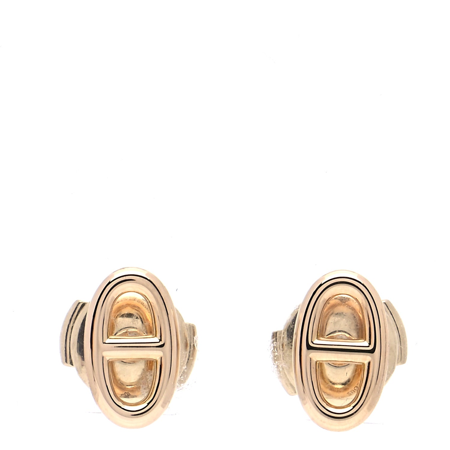 Hermes 18K Yellow Gold TPM Farandole Stud Earrings 1 of 7