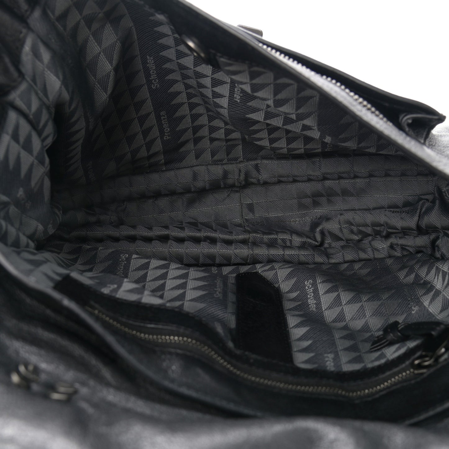 Lambskin Tiny Fringe Lux PS1 Satchel Black