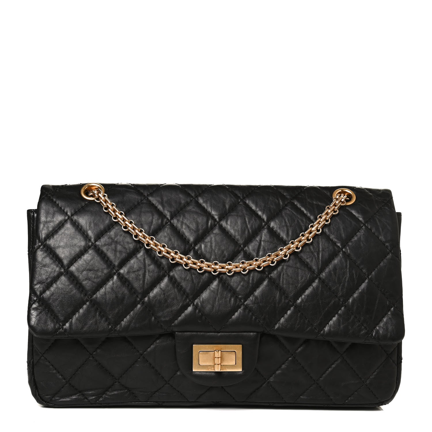 Chanel Aged Calfskin Quilted 2.55 Reissue 227 Flap Black 1 of 12