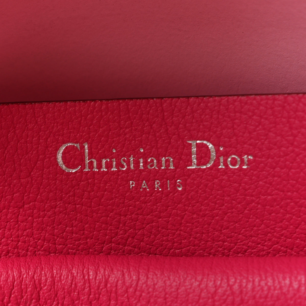 Christian Dior Calfskin Perforated Cannage Dioriva Tote Hot Pink 6 of 13